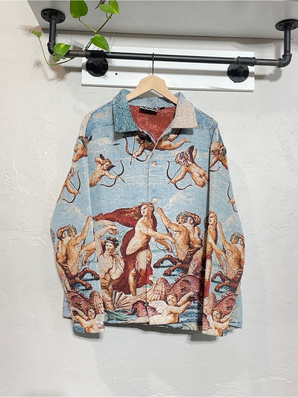 Rebel All Over Print "The Triumph of Galatea" Men's Tapestry Jacket Men's Size M